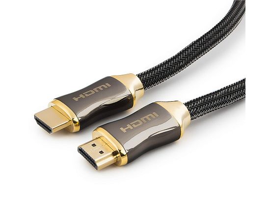 Кабель HDMI Cablexpert, серия Platinum, 1 м., v2.0, M/M, позол.разъемы, титановый металлический корп