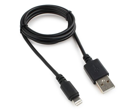 Кабель USB Cablexpert CC-USB-AP2MBP AM/Lightning, для iPhone5/6/7/8/X, IPod, IPad, 1м, черный, пакет
