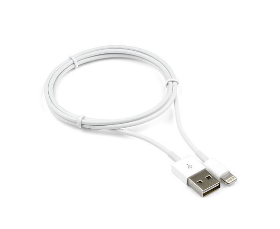 Кабель USB Cablexpert CC-USB-AP2MWP AM/Lightning, для iPhone5/6/7/8/X, IPod, IPad, 1м, белый, пакет