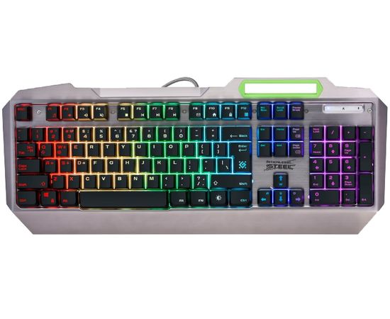 Клавиатура игровая Defender Stainless steel GK-150DL RU, черный, RGB подсветка, 9 режимов