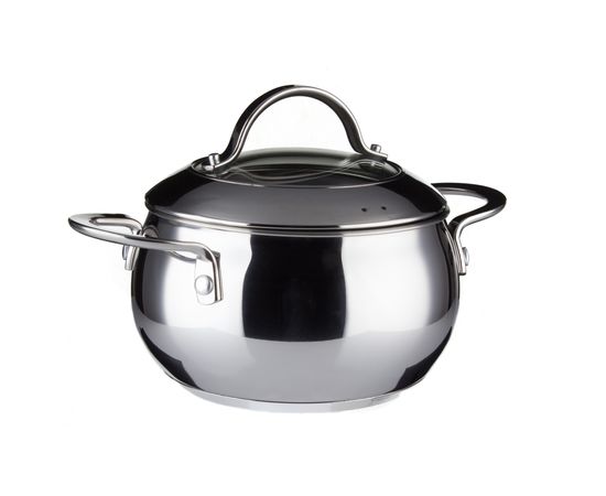 Кастрюля Vinzer Grand Majestic Glossy 89162 с крышкой 18 см 3 л