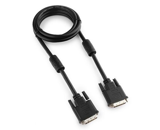 Кабель DVI-D single link Cablexpert CC-DVI-BK-6, 19M/19M, 1.8м, черный, экран, феррит.кольца, пакет