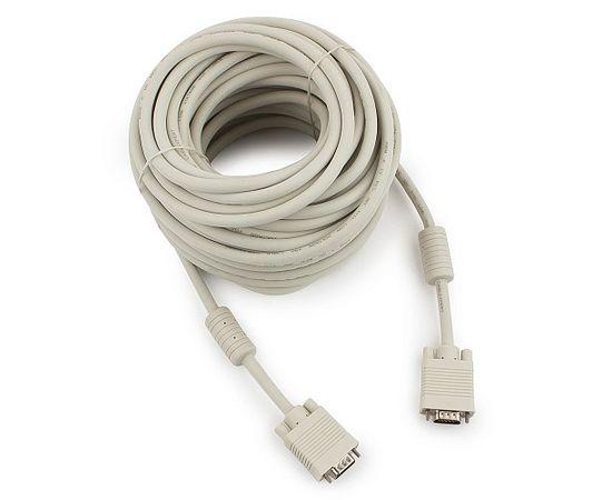 Кабель VGA Premium Cablexpert CC-PPVGA-20M, 15M/15M, 20м, тройной экран, феррит.кольца, пакет