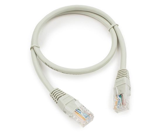 Патч-корд медный UTP Cablexpert PP10-0.5M кат.5e, 0.5м, литой, многожильный (серый)
