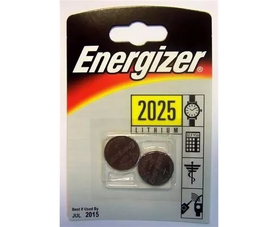 Элемент питания Energizer CR2025 -2 штуки в блистере.