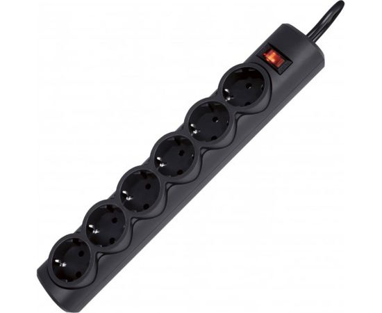 Сетевой фильтр Defender DFS 153 - 3,0 М, 6 розеток, черный