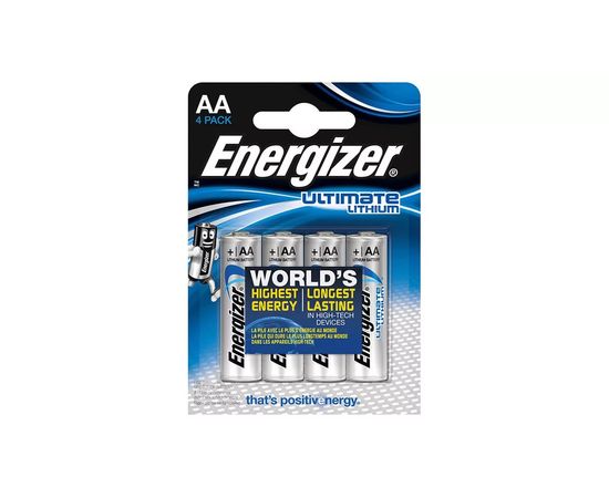 Элемент питания FR6 AA Energizer Lithium  4 штуки в блистере