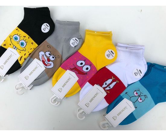 Носочки "Губка-Боб квадратные штаны" хлопковые