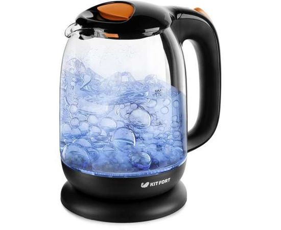 Электрический чайник Kitfort KT-625-3 черно-оранжевый
