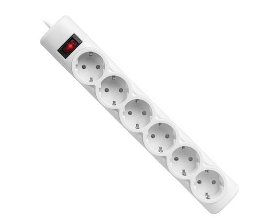 Сетевой фильтр Defender DFS 153 - 3,0 М, 6 розеток, белый