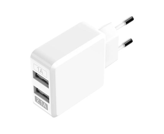 Зарядное устройство сетевое Olmio USB 2.1A, 2USB