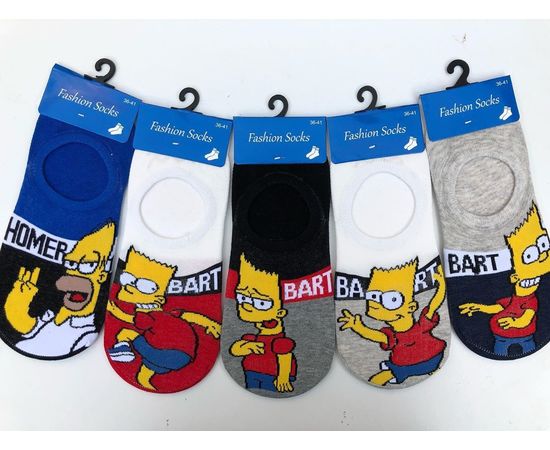 Хлопковые следы с принтами героев "The Simpsons" ( унисекс)