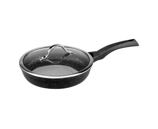 Сковорода VINZER Premium Granite Induction 89454 с крышкой 24 см