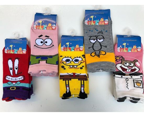 Детские носочки с мультяшными принтами