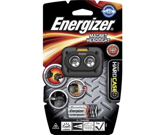 Фонарь налобный Energizer HardCase Magnet HL + focus 3x AAA