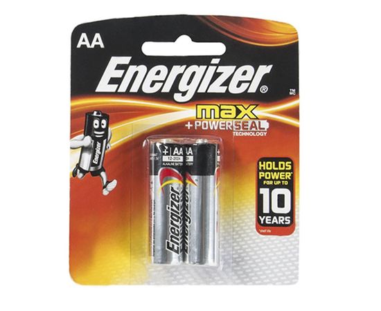 Элемент питания LR6 AA Energizer MAX  Alkaline 2 штуки в блистере.