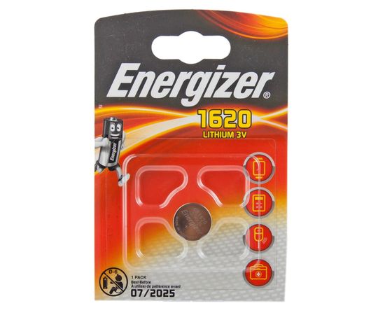 Элемент питания Energizer CR1620 -1 штука в блистере.
