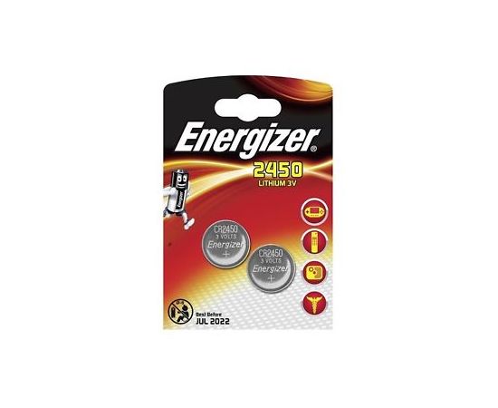Элемент питания Energizer CR2450 -2 штуки в блистере.