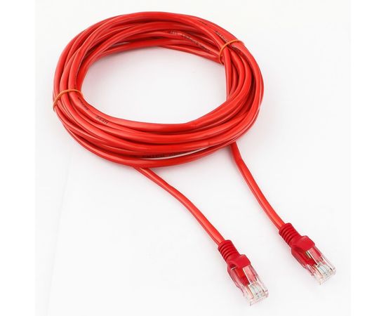Патч-корд UTP Cablexpert PP12-5M/R кат.5e, 5м, литой, многожильный (красный)