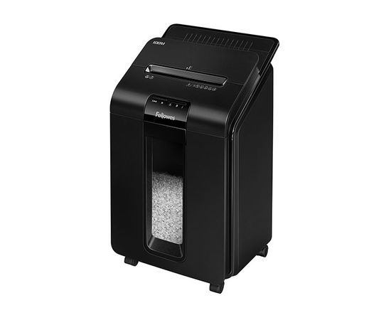 Шредер Fellowes® AutoMax® 100M, минирезка, DIN P-4, 4х10 мм,автоподача 100 лст., 23 лтр., автореверc