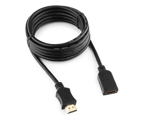 Удлинитель кабеля HDMI Cablexpert CC-HDMI4X-10, 3.0м, v2.0, 19M/19F, черный, позол.разъ, экран, паке