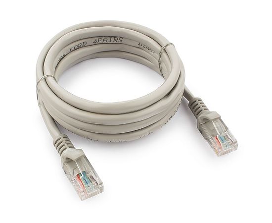 Патч-корд UTP Cablexpert PP12-2M кат.5e, 2м, литой, многожильный (серый)