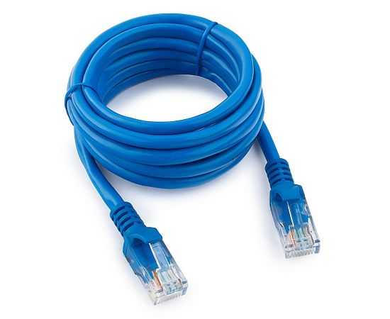 Патч-корд UTP Cablexpert PP12-2M/B кат.5e, 2м, литой, многожильный (синий)