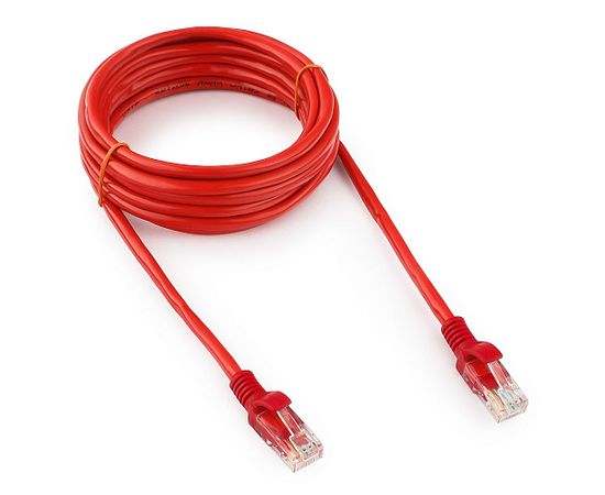 Патч-корд UTP Cablexpert PP12-3M/R кат.5e, 3м, литой, многожильный (красный)