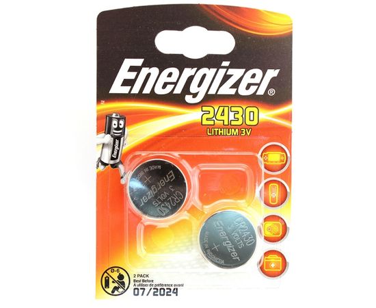 Элемент питания Energizer CR2430 Lithium - 2 штуки в блистере
