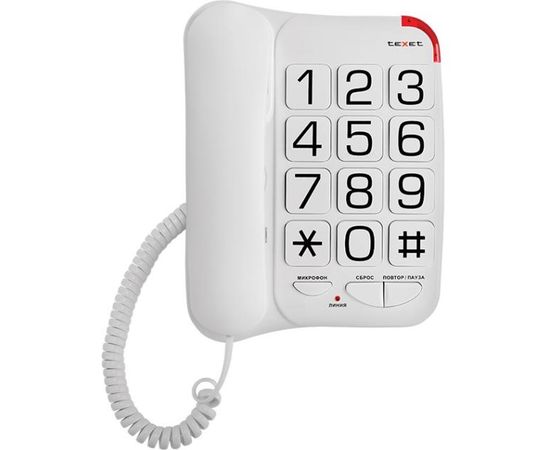 Телефон проводной Texet TX-201 белый