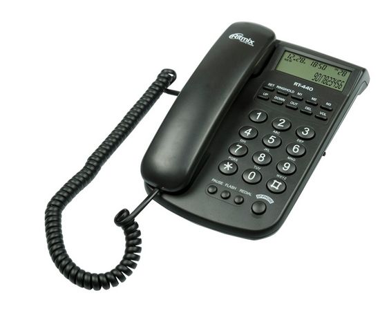 Телефон проводной Ritmix RT-440 черный