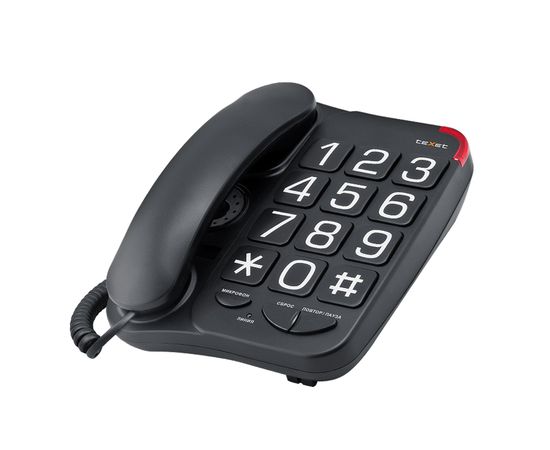 Телефон проводной Texet TX-201 черный