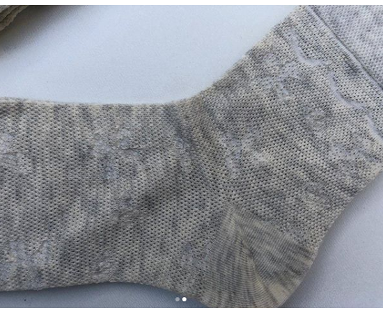 Хлопковые носочки в мелкую сеточку