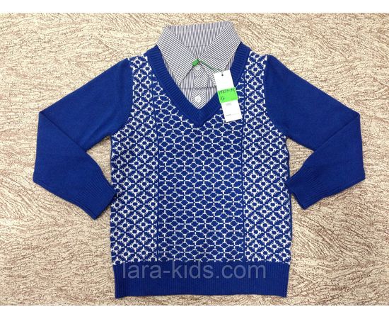 Кофта обманка с воротником