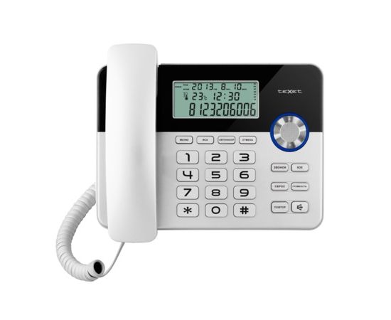Телефон проводной Texet TX-259 черный-серебристый