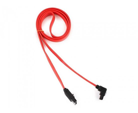 Кабель интерфейсный SATA Cablexpert CC-SATAM-DATA90-0.8M, 80см, угловой разъем, 7pin/7pin, защелка,