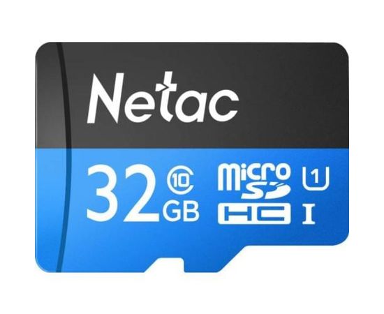 Карта памяти MicroSD 32GB Class 10 U1 Netac P500STN с адаптером SD