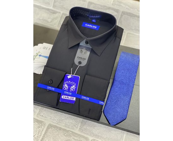 мужская однотонная рубашка