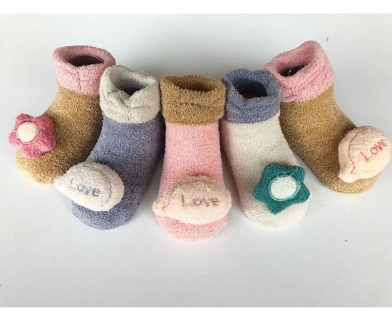 Детские носочки-пинетки утеплённые
