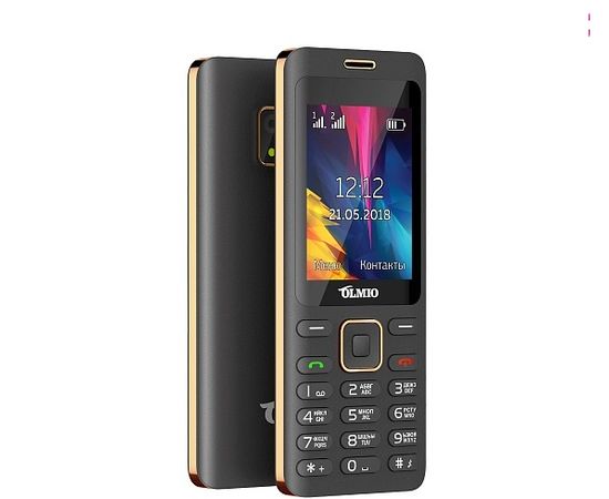 Мобильный телефон Olmio E24 черный-золотой