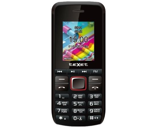 Мобильный телефон Texet TM-203 черно-красный