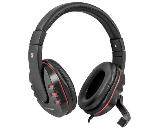 Наушники-гарнитура игровые Defender Warhead G-160 черный  кабель 2,5 м