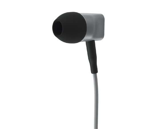 Наушники-вкладыши проводные OLMIO "Beat", пластик, серебристые, серый кабель, 3.5мм, 1/20/120