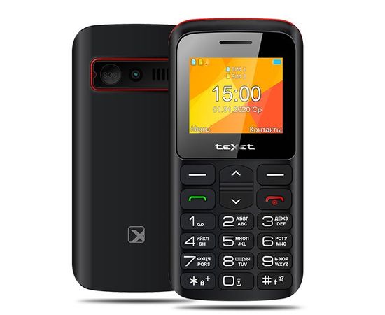 Мобильный телефон Texet TM-B323 черный-красный
