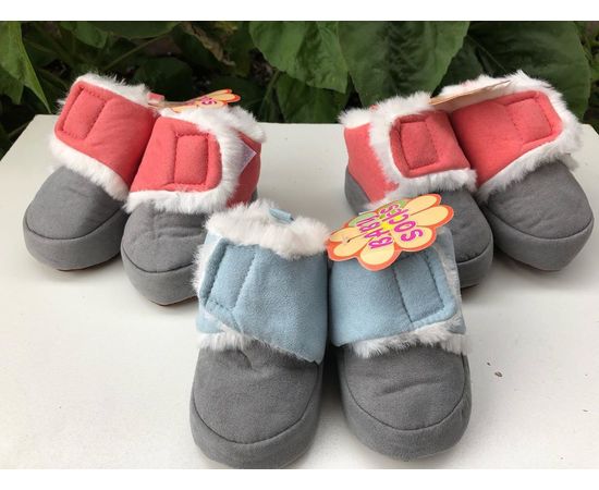 Детские пинетки-угги на липучке