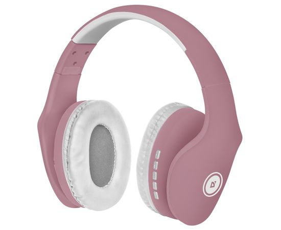 Наушники-гарнитура беспроводные Defender FreeMotion B525 белый+розовый, BT