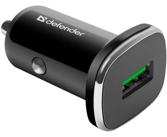 Зарядное устройство автомобильное Defender UCA-91 USB QC3.0 черный