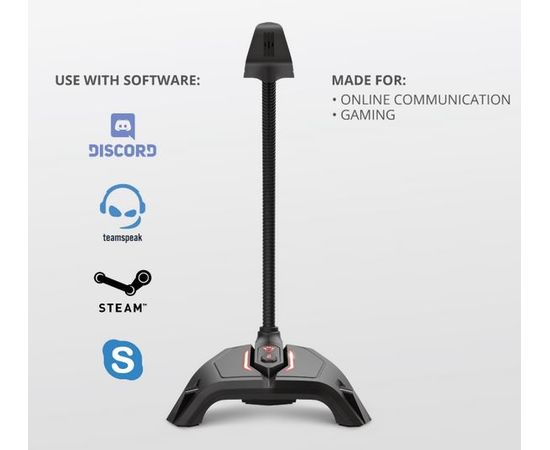 Настольный микрофон Trust GXT 215 Zabi LED-Illuminated USB Gaming