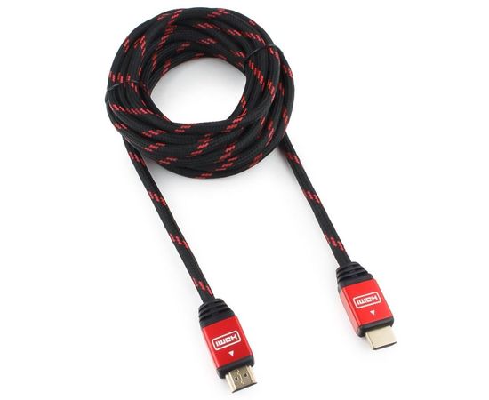 Кабель HDMI Cablexpert, серия Gold, 4,5 м, v1.4, M/M, красный, алюминиевый корпус, коробка