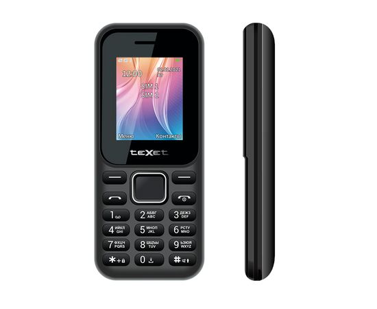 Мобильный телефон Texet TM-123 черный